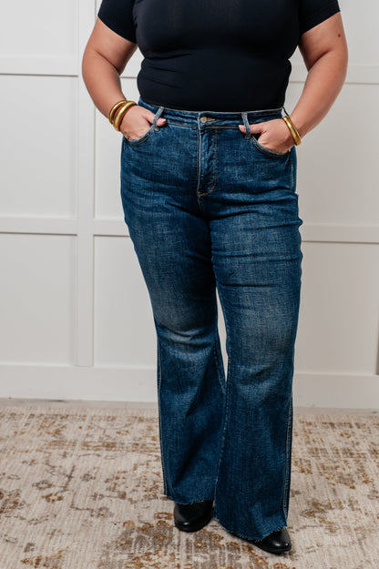 JUDY BLUE Edna High Rise Tummy Control Flare Jeans