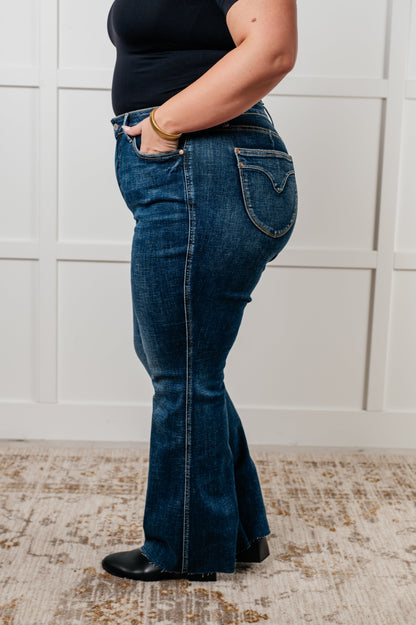 JUDY BLUE Edna High Rise Tummy Control Flare Jeans