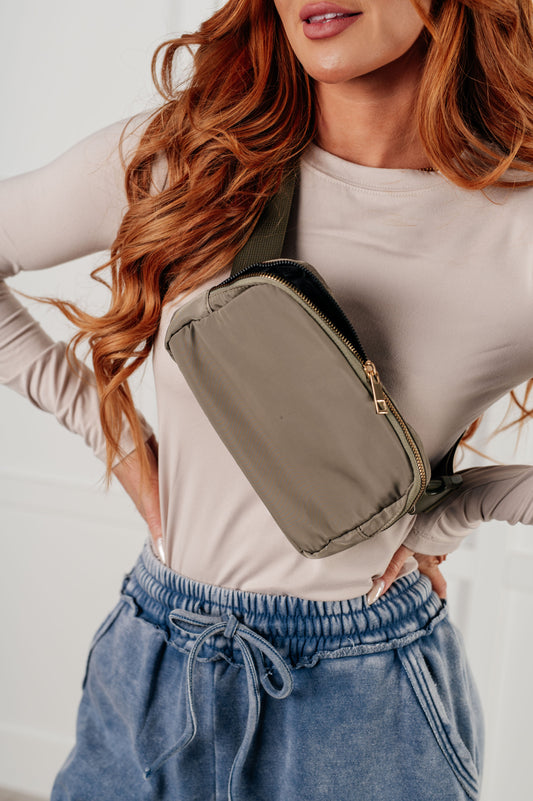 Core Nylon Belt Bag, Olive