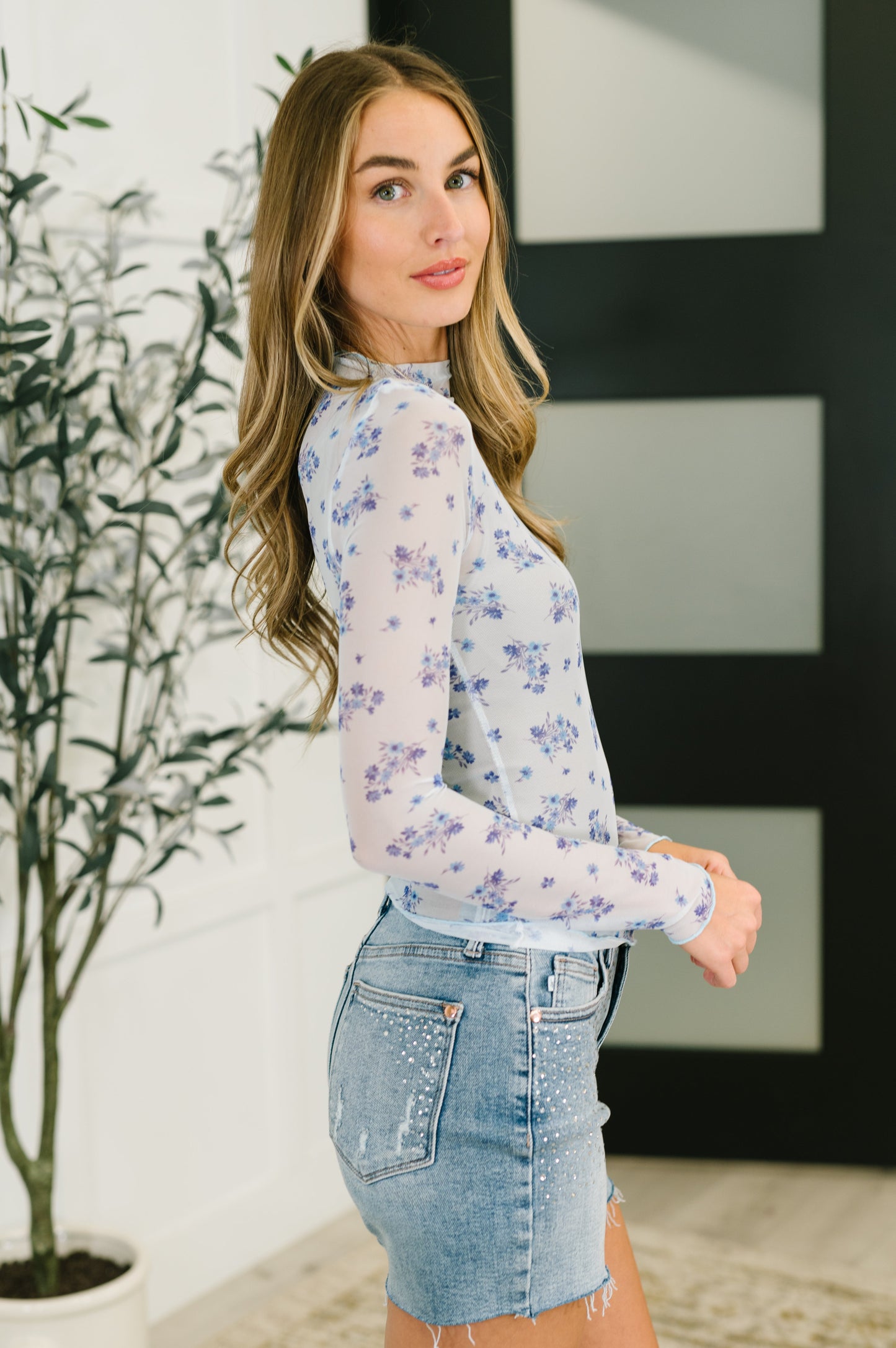 Flirty By Nature Mesh Layering Top