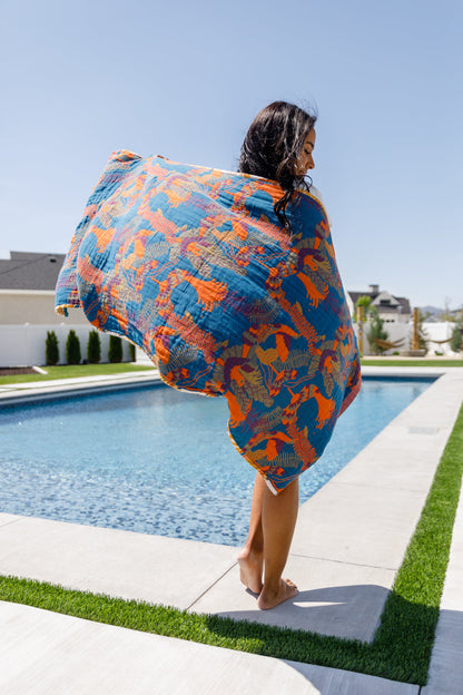 Luxury Turkish Beach Towel, Bird Of Paradise