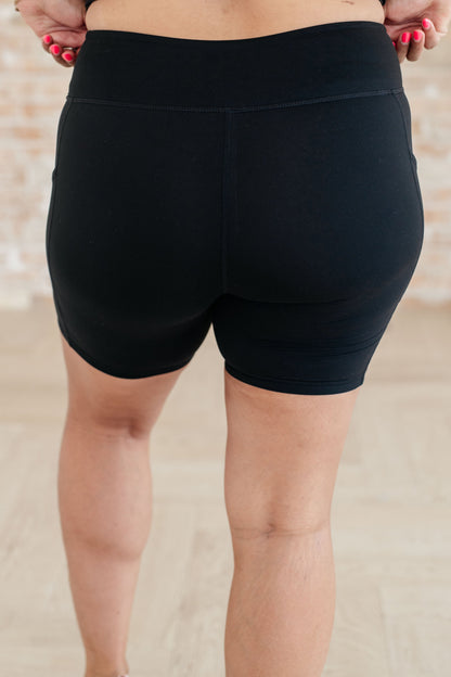 Getting Active Buttery Soft Biker Shorts, Black