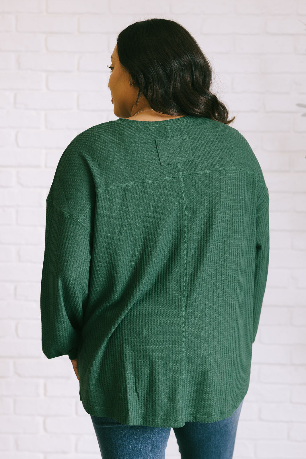 Good Things Are Coming Long Sleeve V-Neck Top, Green