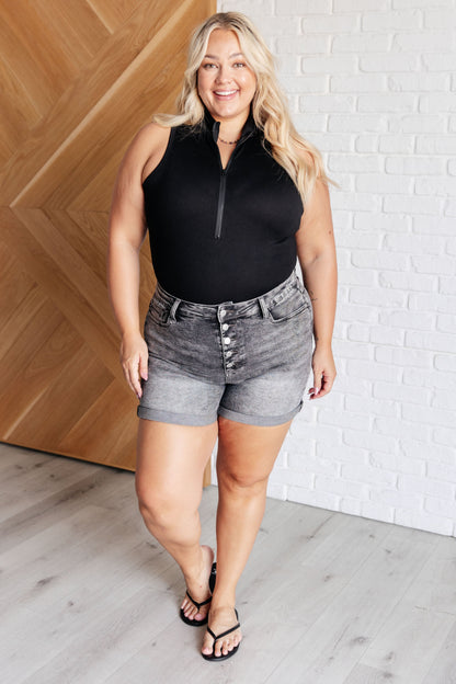 Siren Ribbed Zip Up Bodysuit