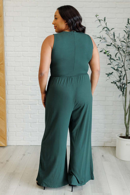 Hilary Wide Leg Jumpsuit, Green