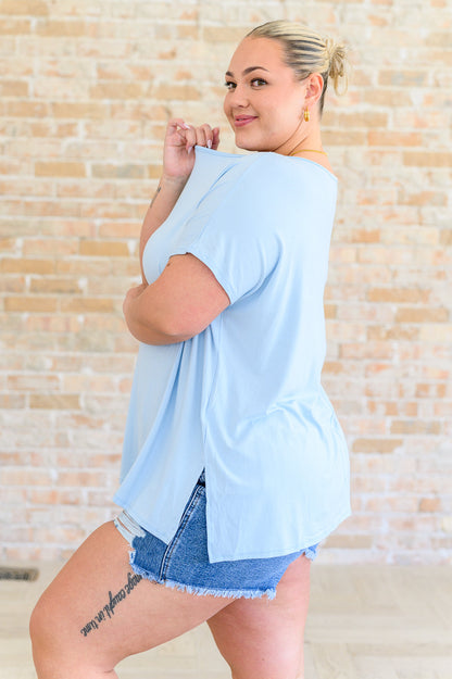 Sky Soft Jersey Side Slit Top