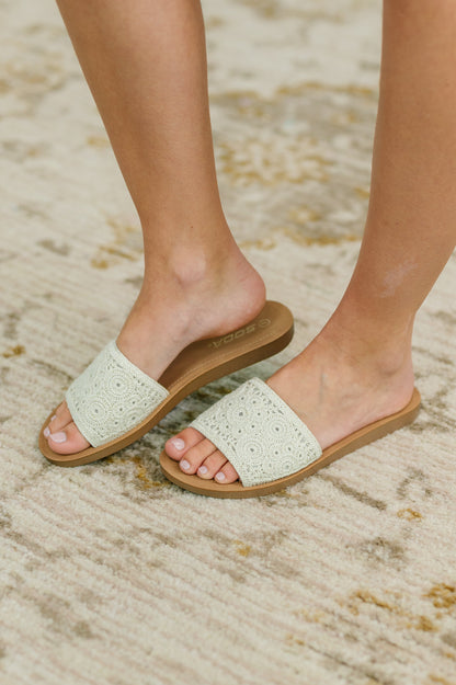 Imelda Crochet Slide Sandals
