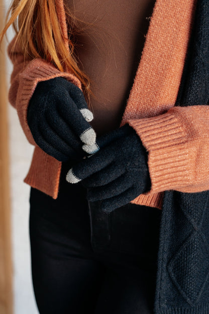 Jane Frost Beanie, Glove, and Scarf Set, Black