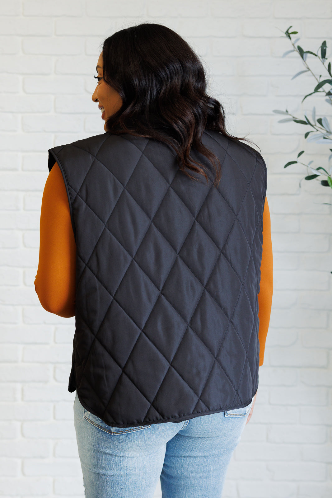 Layering Queen Quilted Puffer Vest, Black