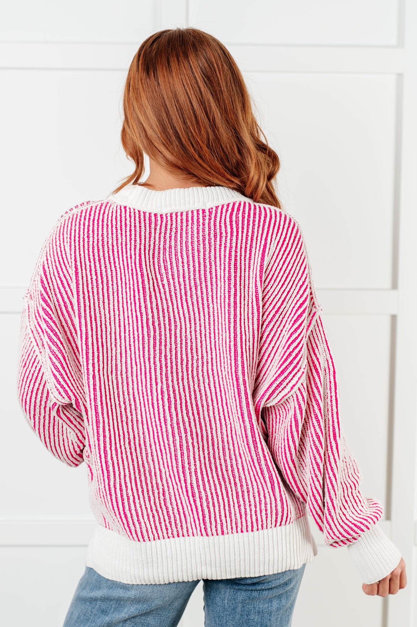 Least High Maintenance Ribbed Sweater, Pink