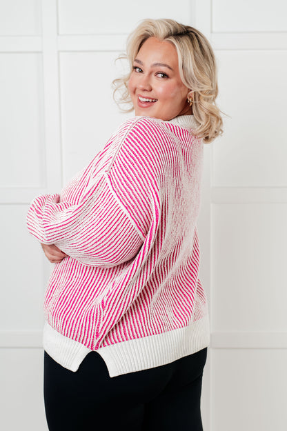 Least High Maintenance Ribbed Sweater, Pink