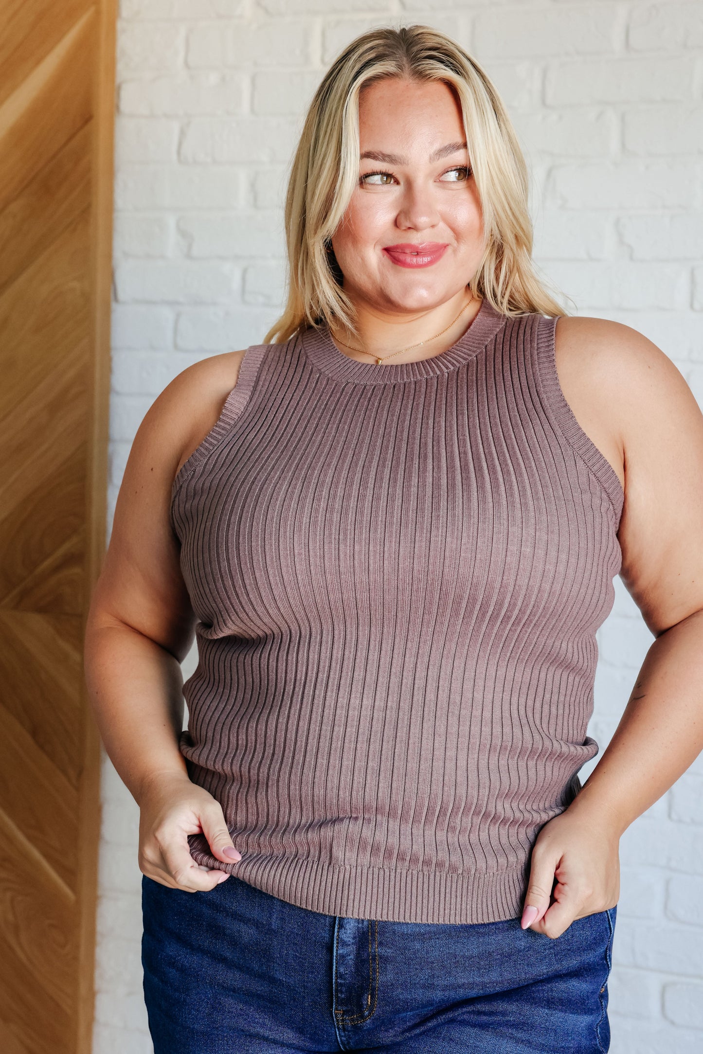 Let Me Hear It Ribbed Sweater Tank Top