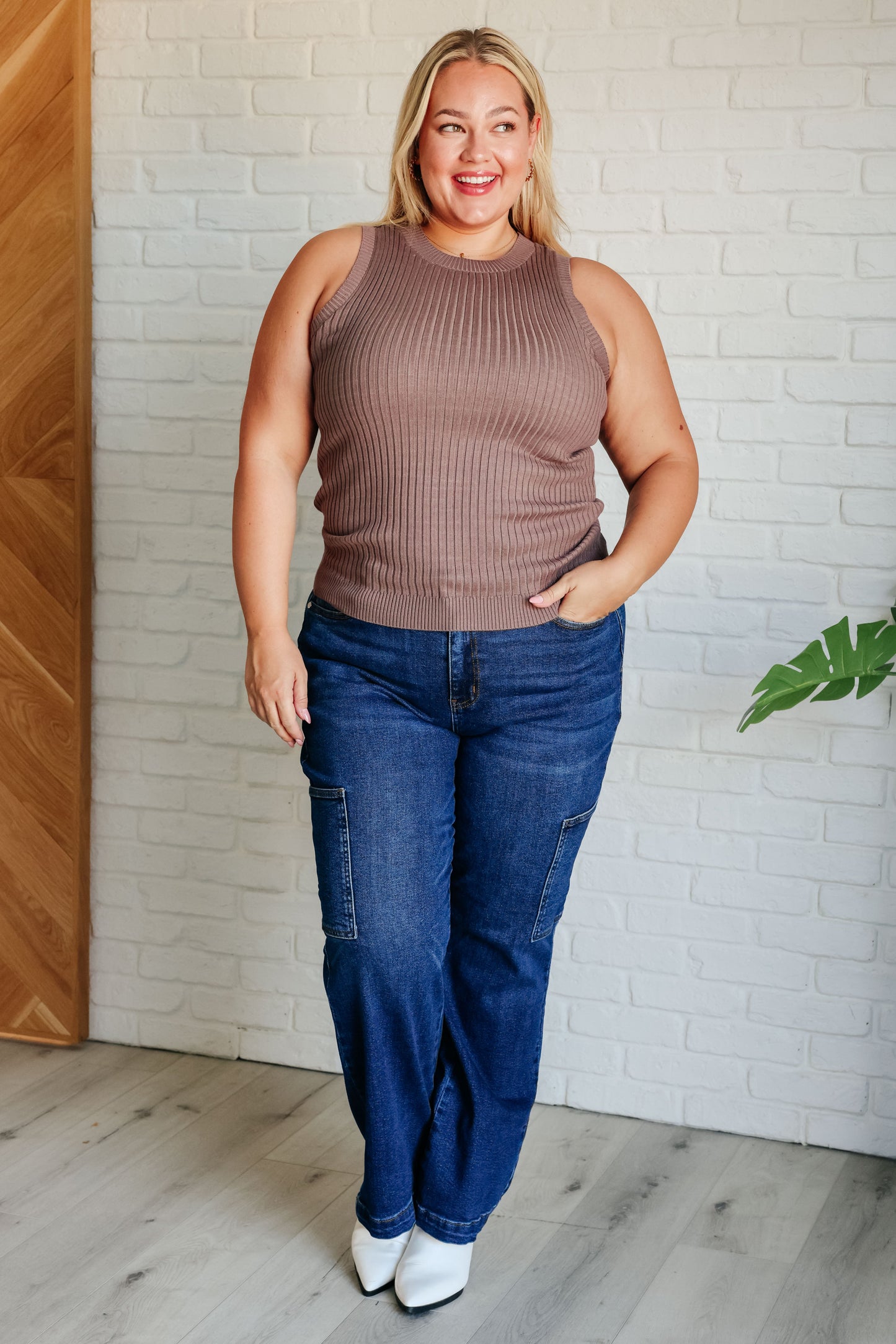 Let Me Hear It Ribbed Sweater Tank Top