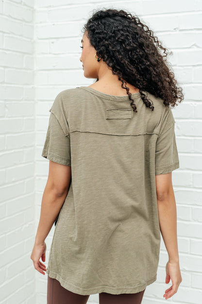 Let Me Live Relaxed Tee, Army