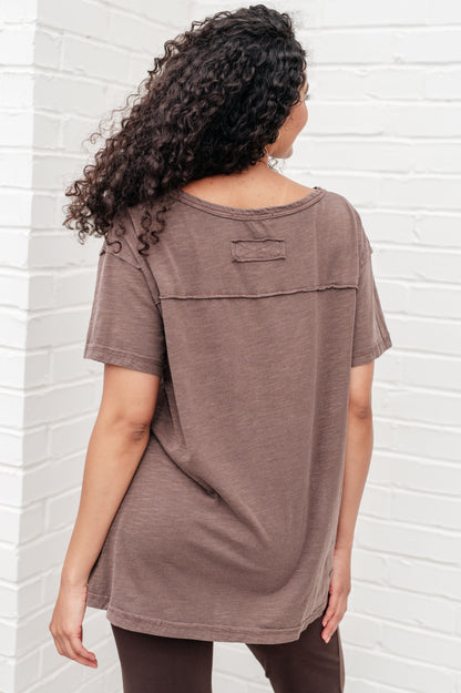 Let Me Live Relaxed Tee, Brown