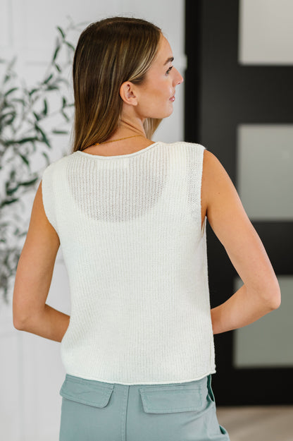Willow Tie Front Knit Vest Top