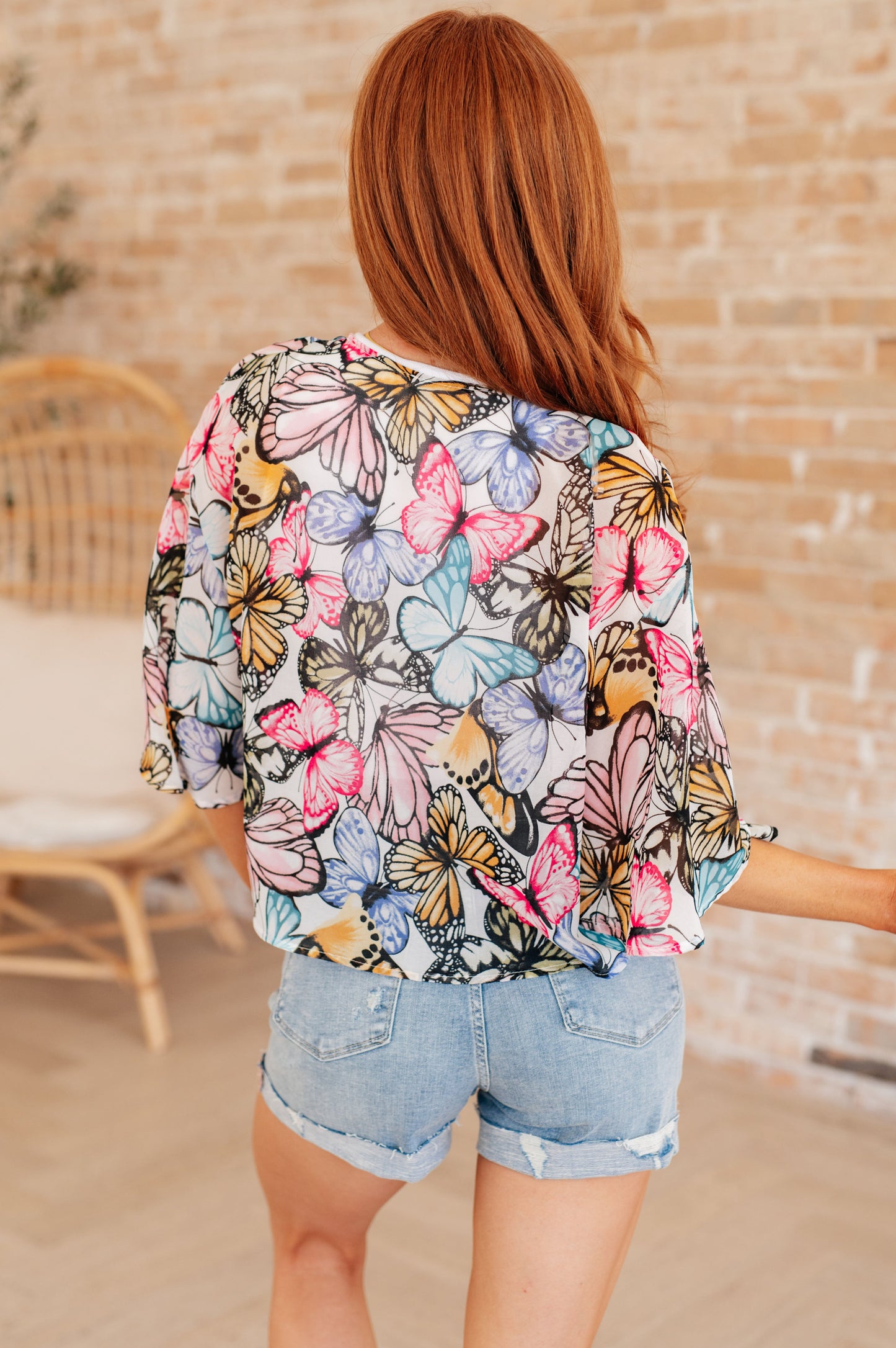 Monarch Tie Front Kimono Top