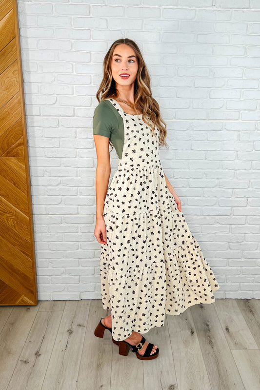 Meadow Corduroy Floral Midi Dress