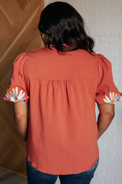 Terra Embroidered Floral Blouse