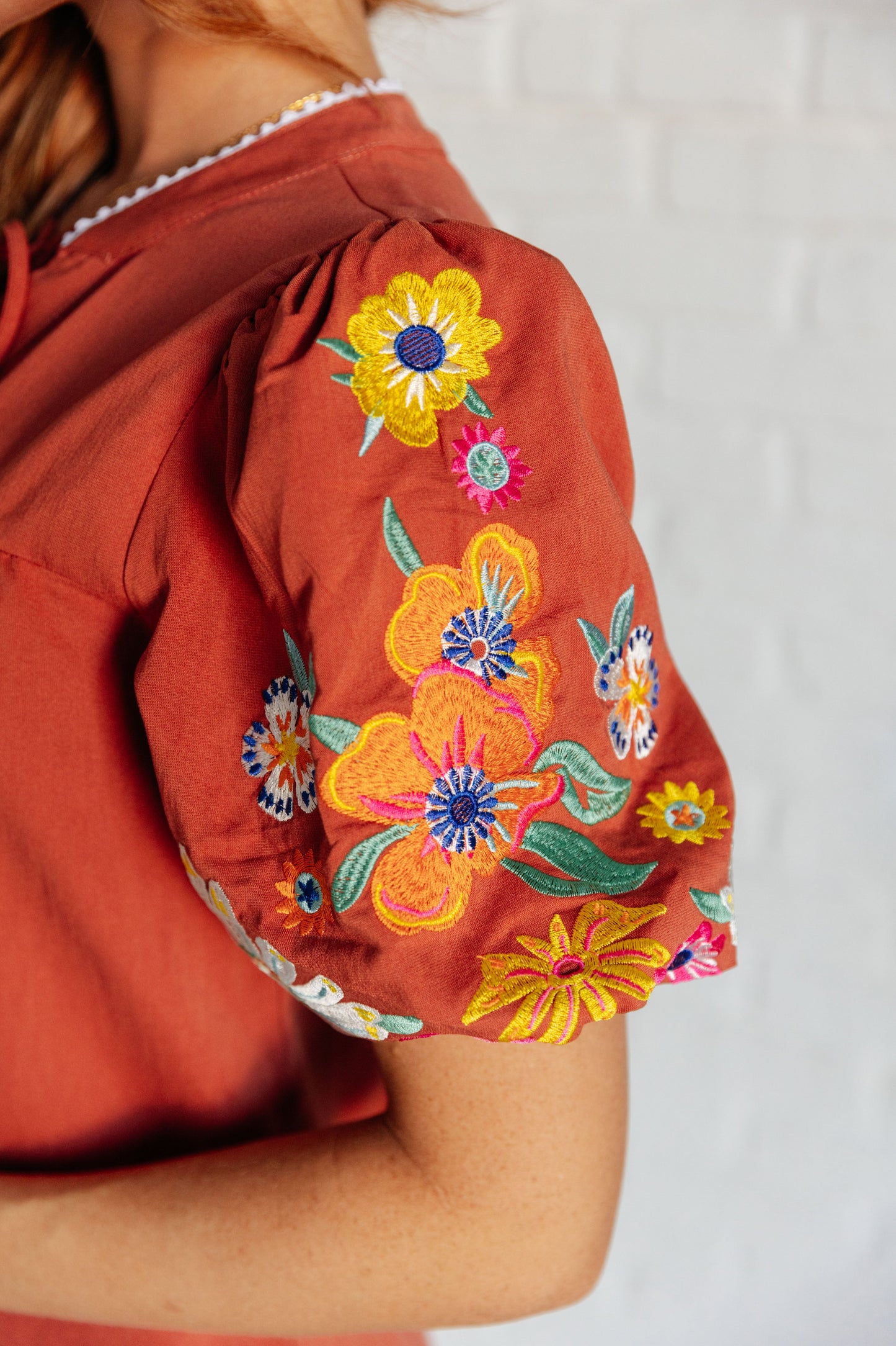 Terra Embroidered Floral Blouse