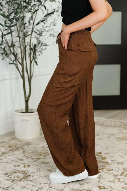 Off Duty Straight Leg Cargo Pants, Brown