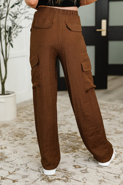 Off Duty Straight Leg Cargo Pants, Brown