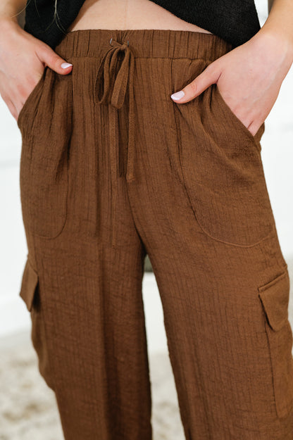 Off Duty Straight Leg Cargo Pants, Brown