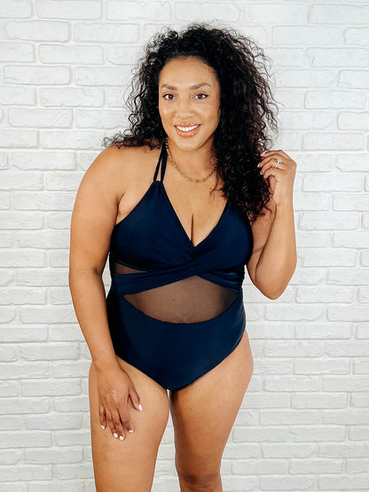 Vixen Mesh Halter One-Piece Swimsuit