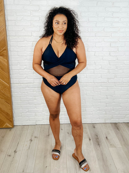 Vixen Mesh Halter One-Piece Swimsuit