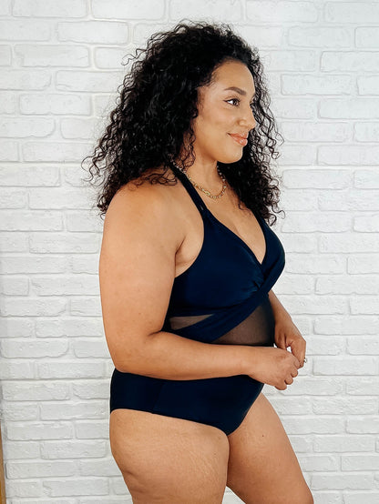 Vixen Mesh Halter One-Piece Swimsuit