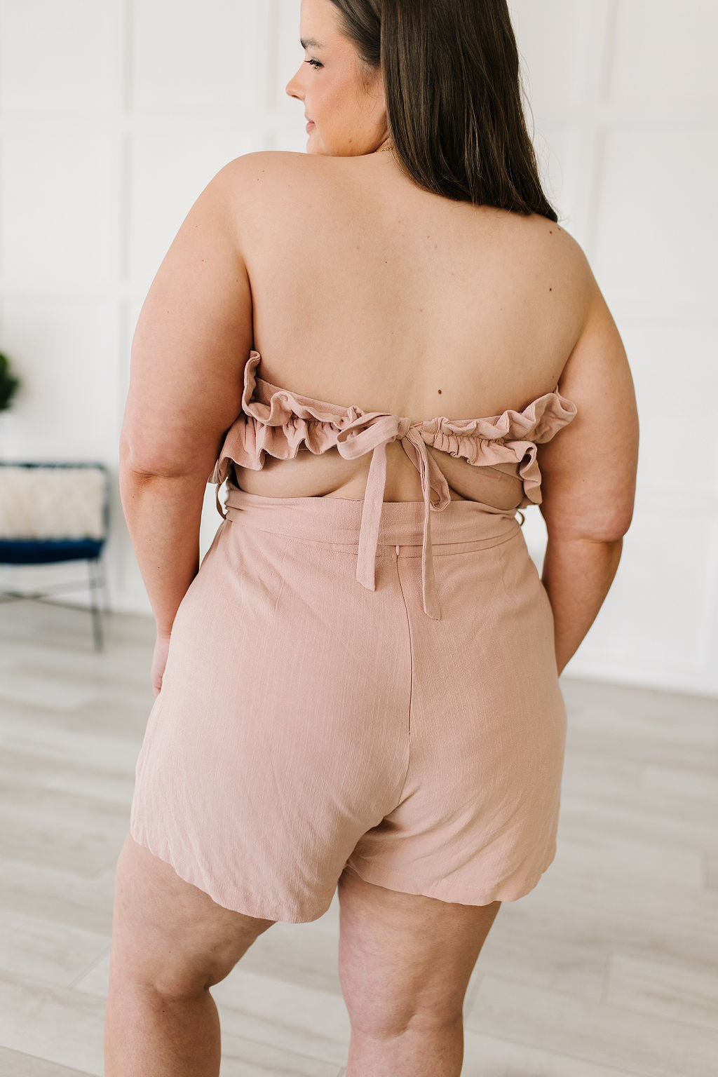 Pink Skies Linen Tie Romper