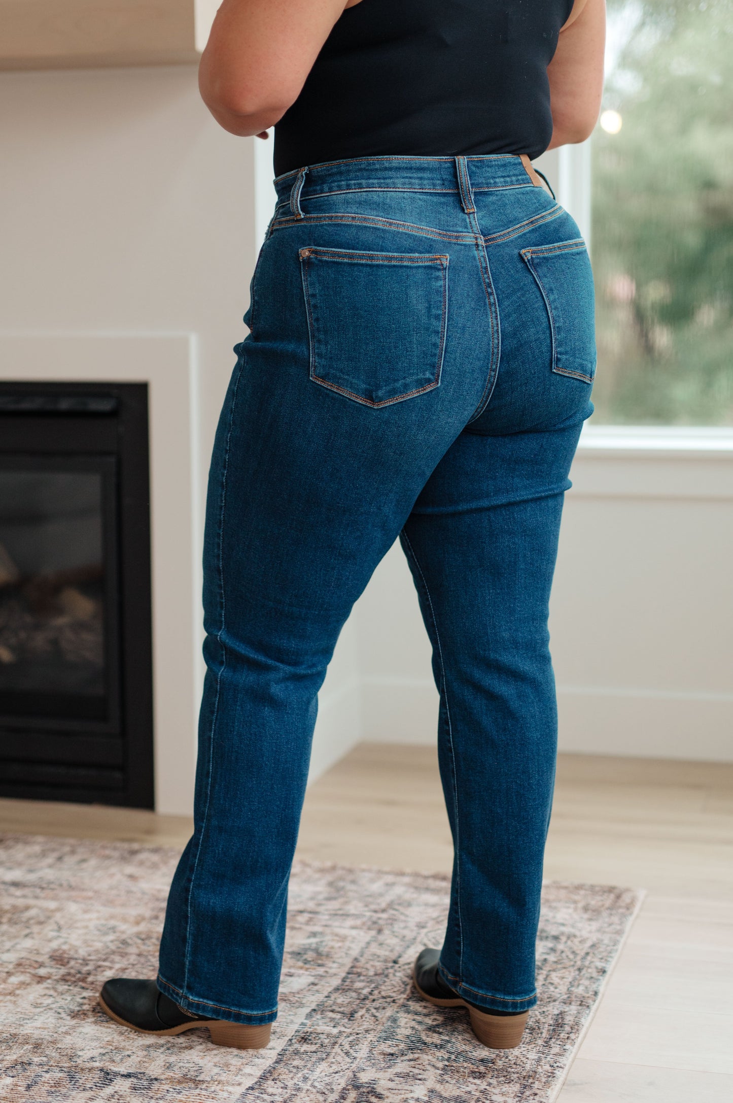 JUDY BLUE Pippa High Rise Button Fly Dad Jeans