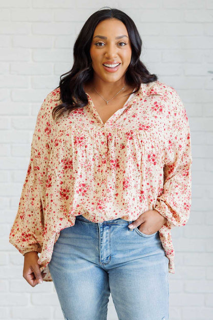 Reap What You Sow Button Down Blouse