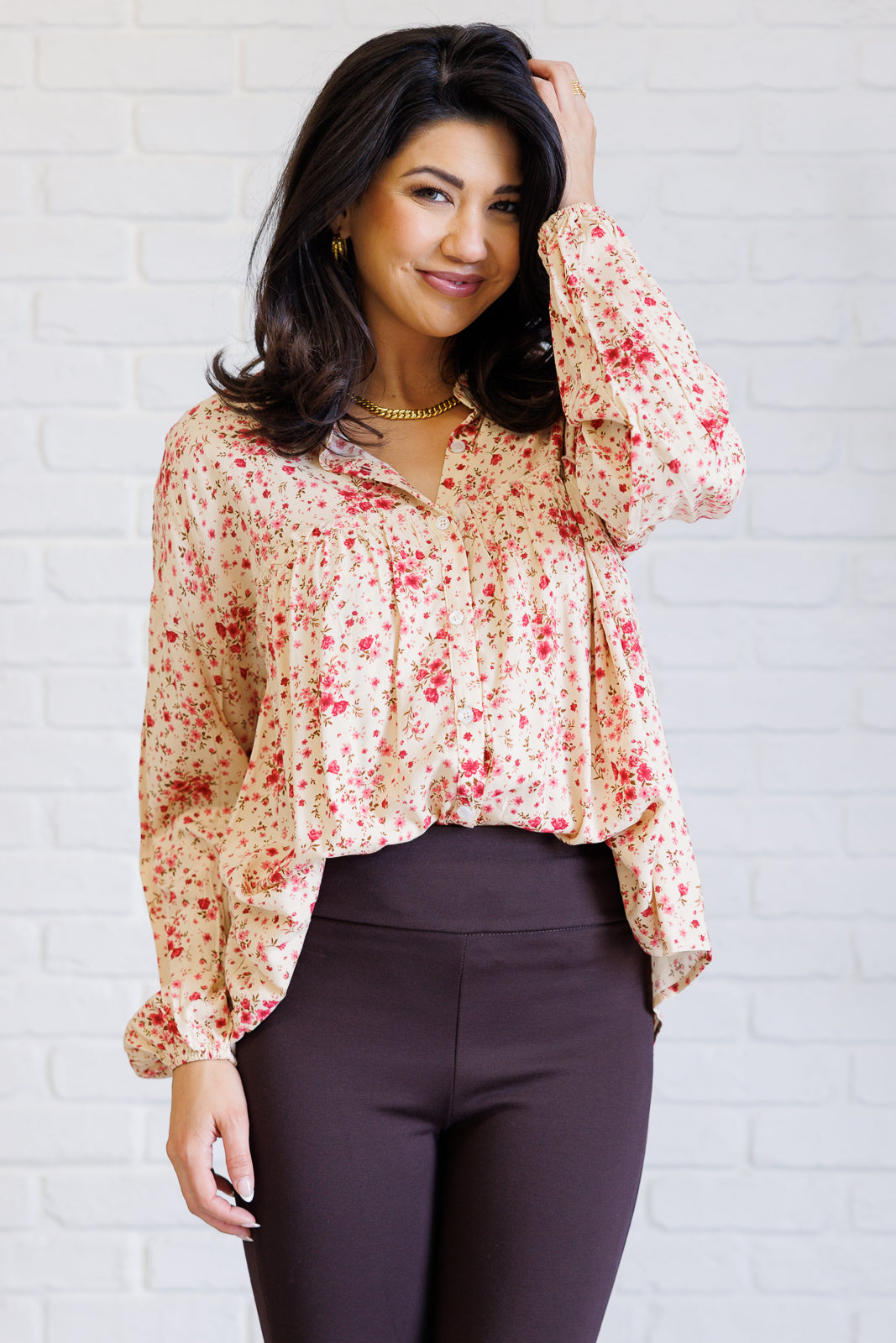 Reap What You Sow Button Down Blouse