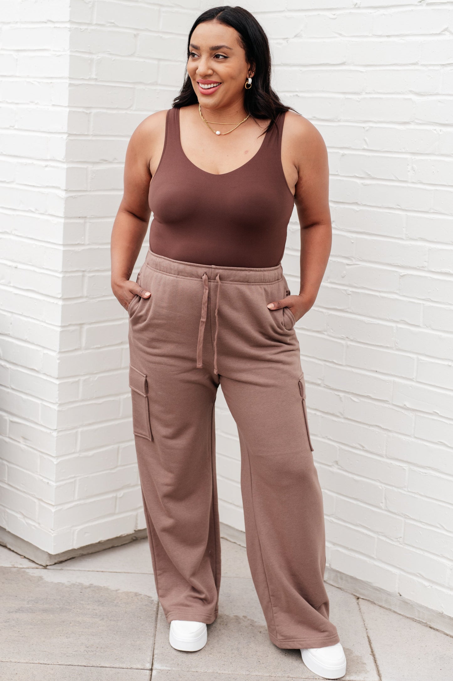 Run, Don't Walk Cargo Sweatpants, Smoky Brown