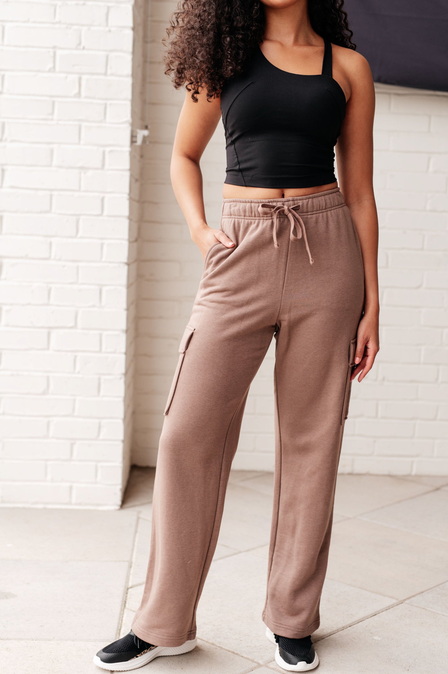 Run, Don't Walk Cargo Sweatpants, Smoky Brown