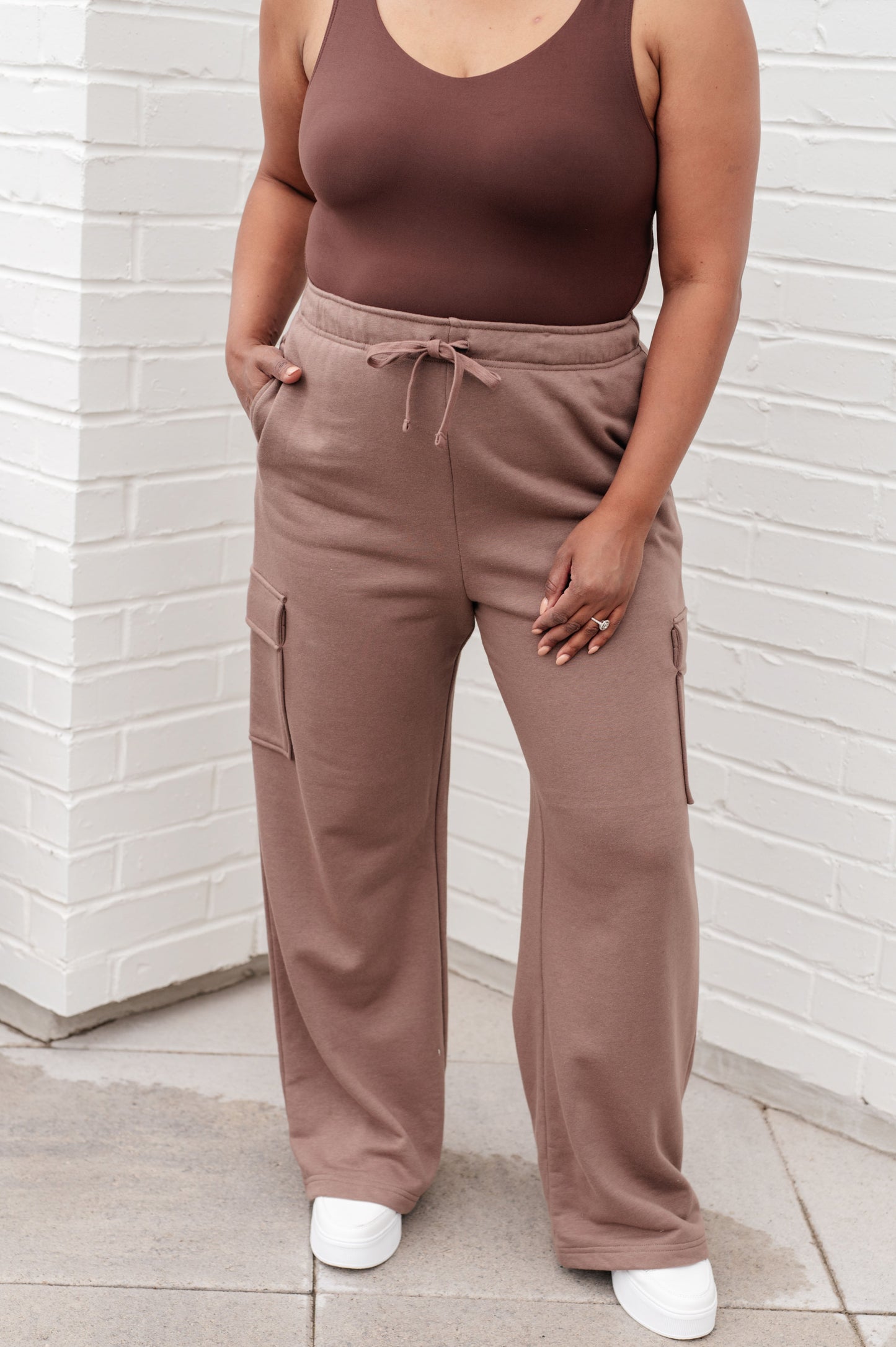 Run, Don't Walk Cargo Sweatpants, Smoky Brown