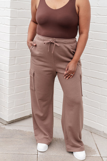 Run, Don't Walk Cargo Sweatpants, Smoky Brown