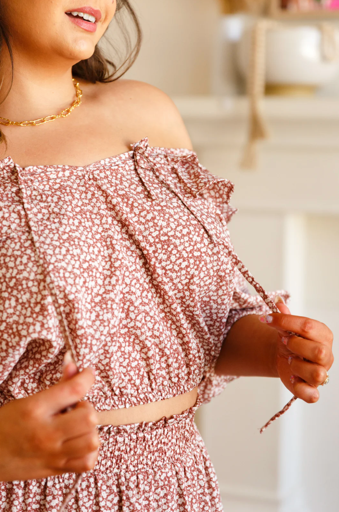 Golden Hour Crop Top, Rose