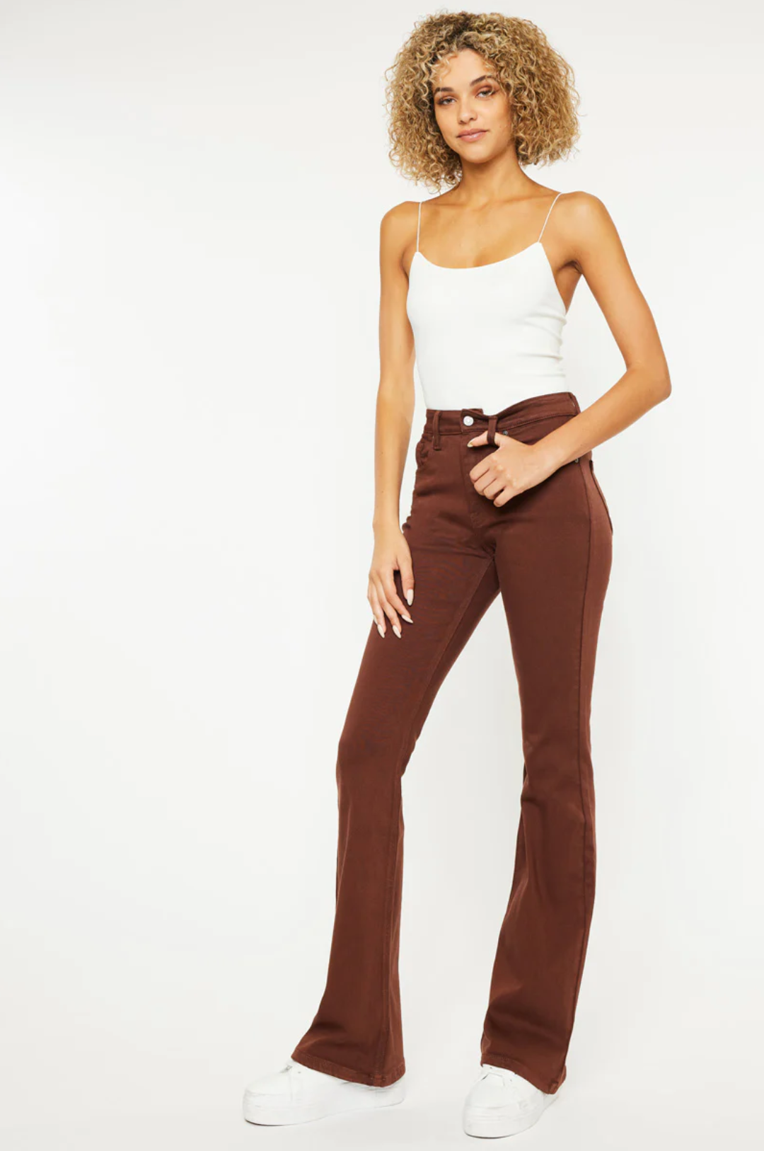 KANCAN Chocolate Brown Bootcut Jeans