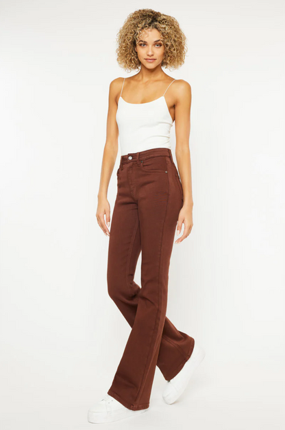 KANCAN Chocolate Brown Bootcut Jeans