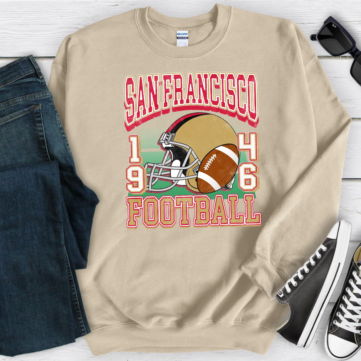 Football Team Retro Sweatshirt