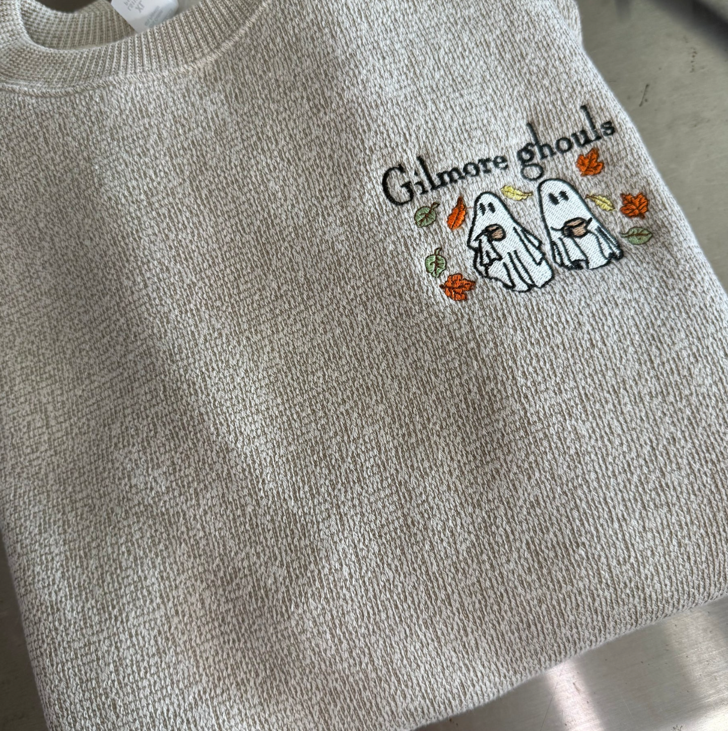 Gilmore Ghouls Embroidered Graphic Pullover Top