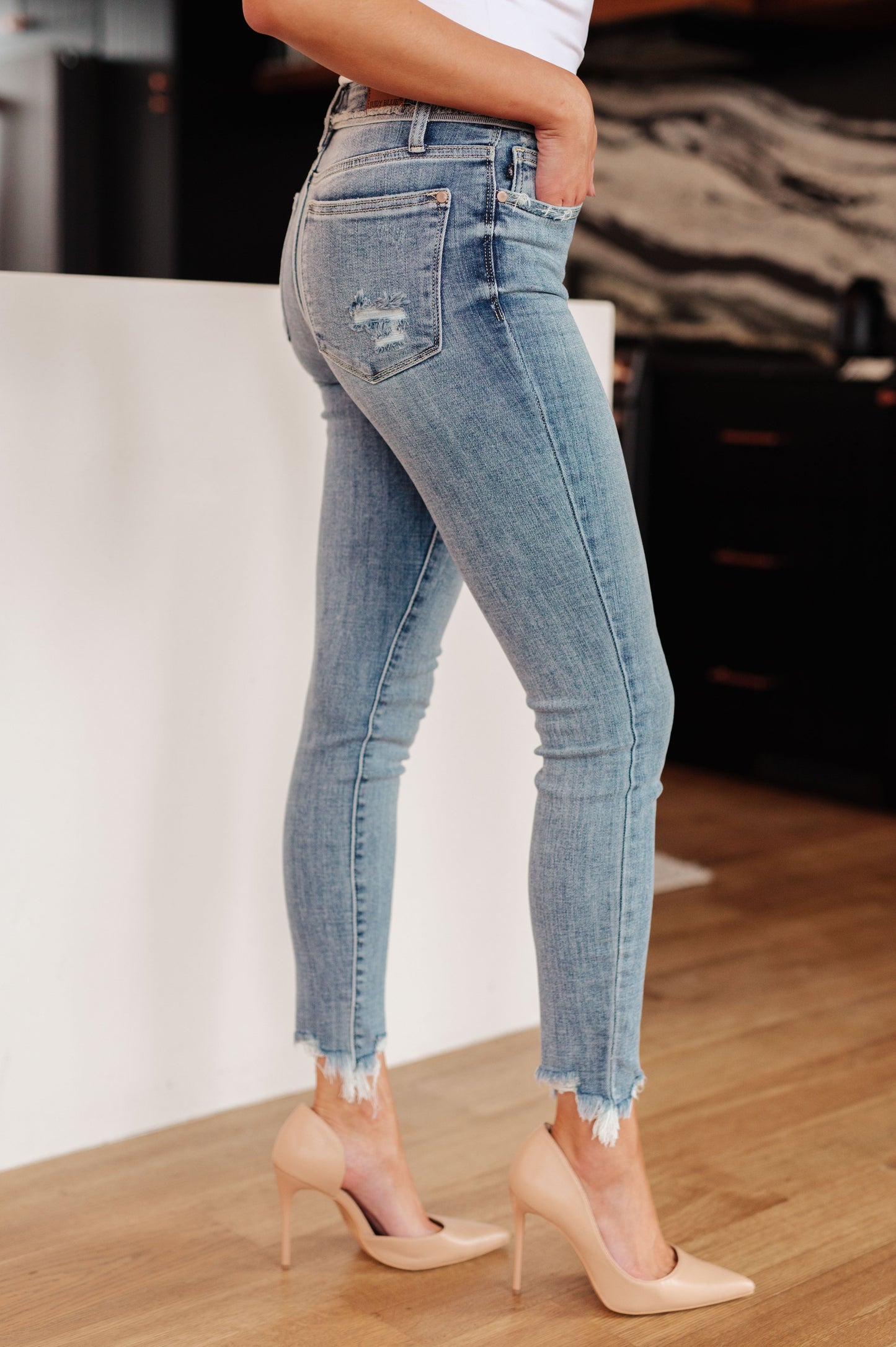 JUDY BLUE Sherry Release Waistband Skinny Jeans