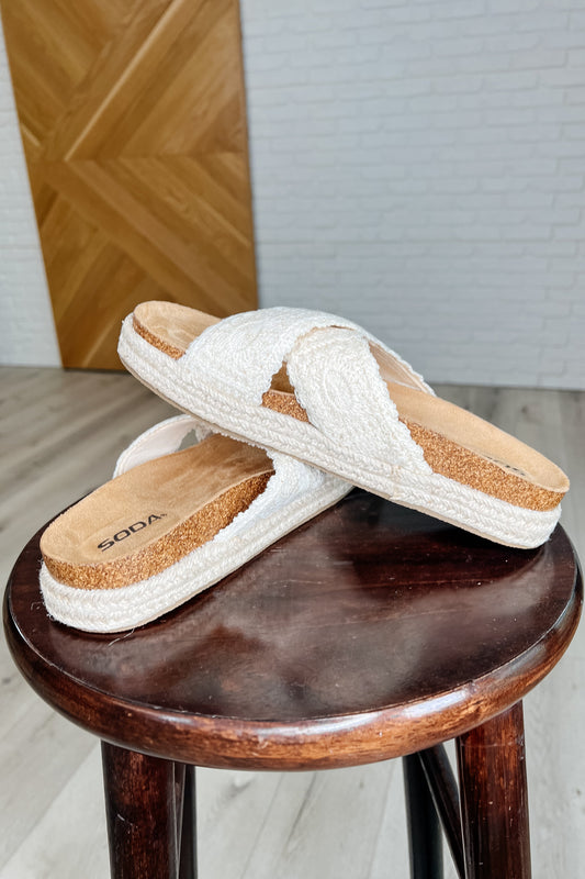 Shoreline Criss-Cross Crochet Sandals