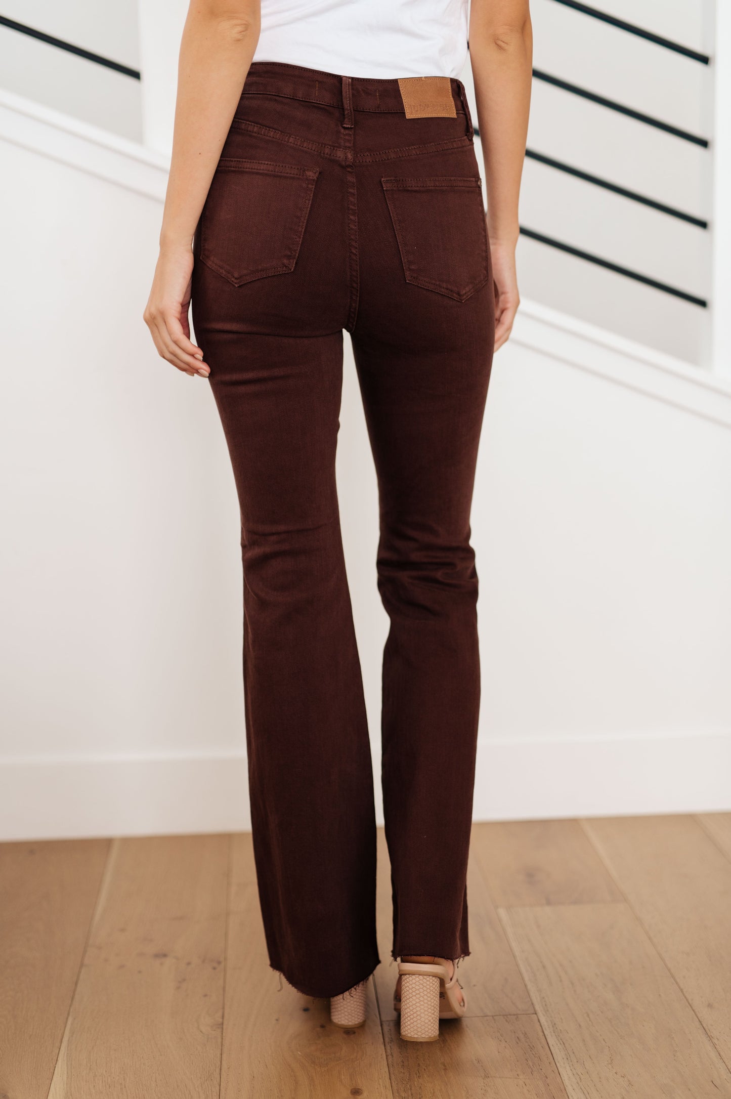 JUDY BLUE Sienna Tummy Control Flare Jeans, Espresso