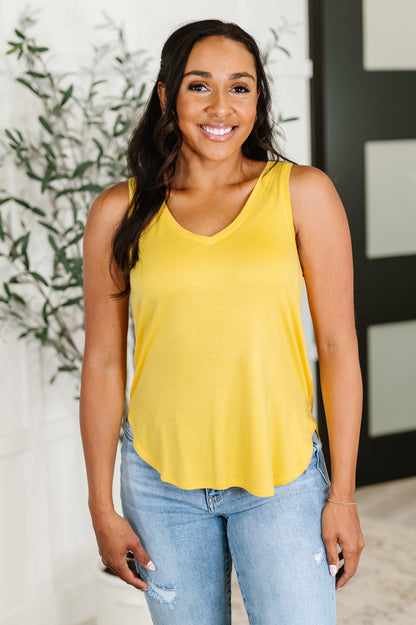 Pineapple Basic V-Neck Tank Top