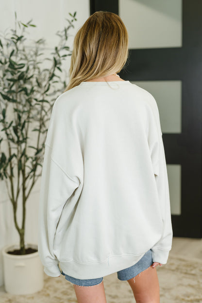 Sunday Snug Relaxed Pullover Top, Bone