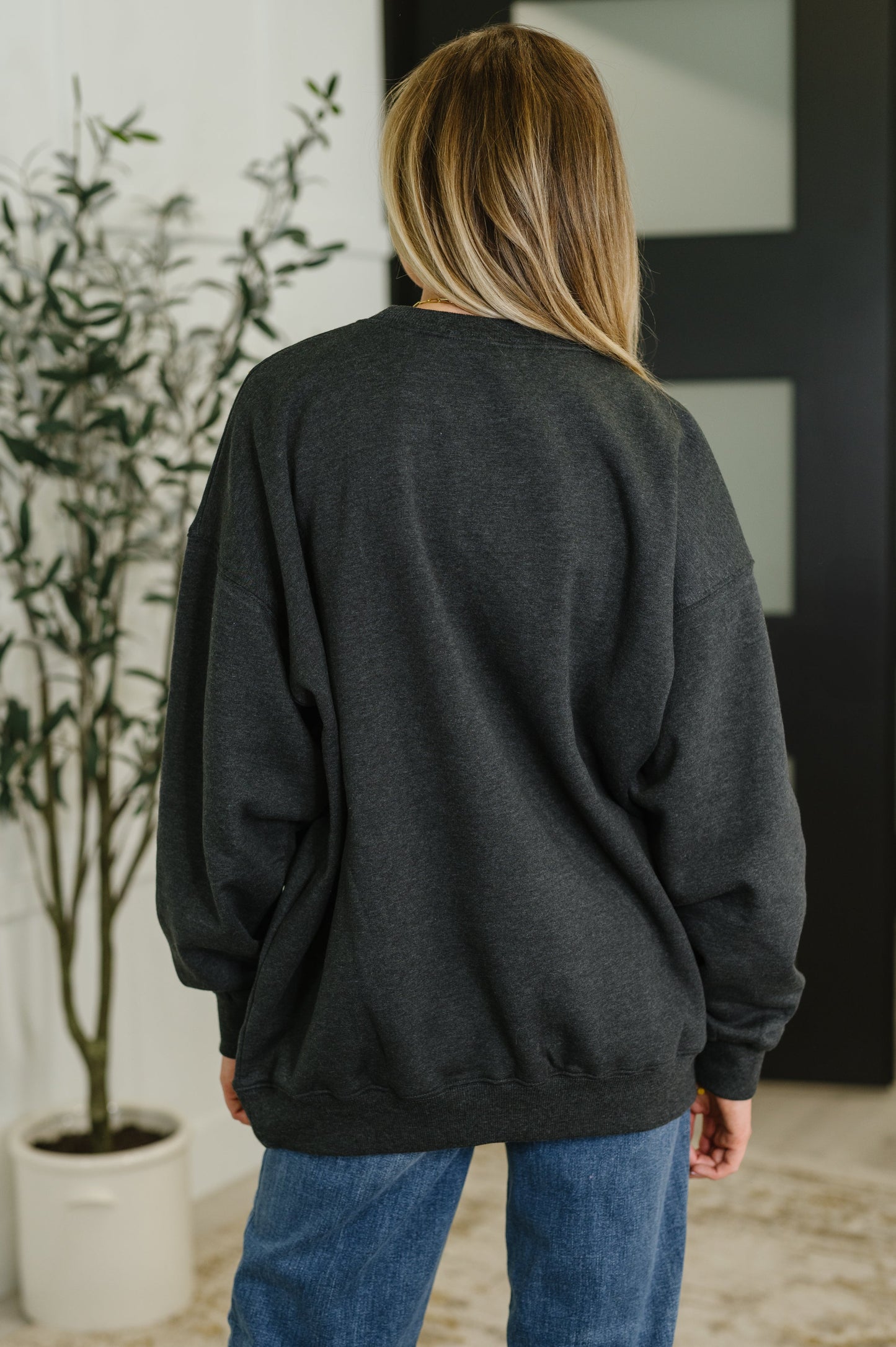Sunday Snug Relaxed Pullover Top, Charcoal