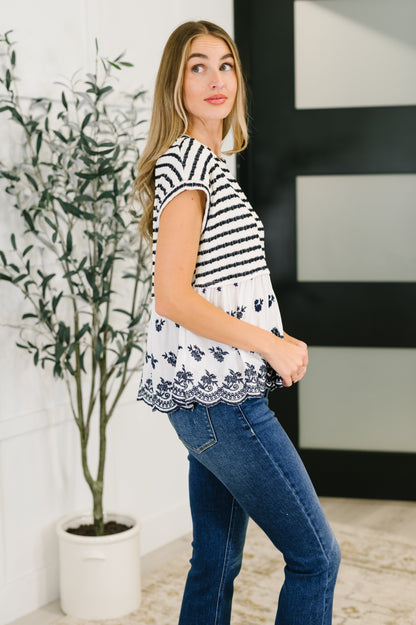 Isla Scalloped Hem Blouse